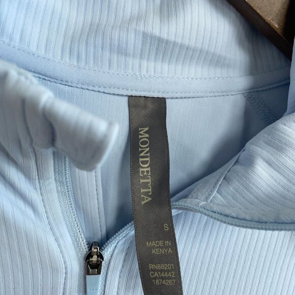 Mondetta Women's S Light Blue 1/4 Zip Pullover Long Sleeve Athletic Top - Picture 8 of 10